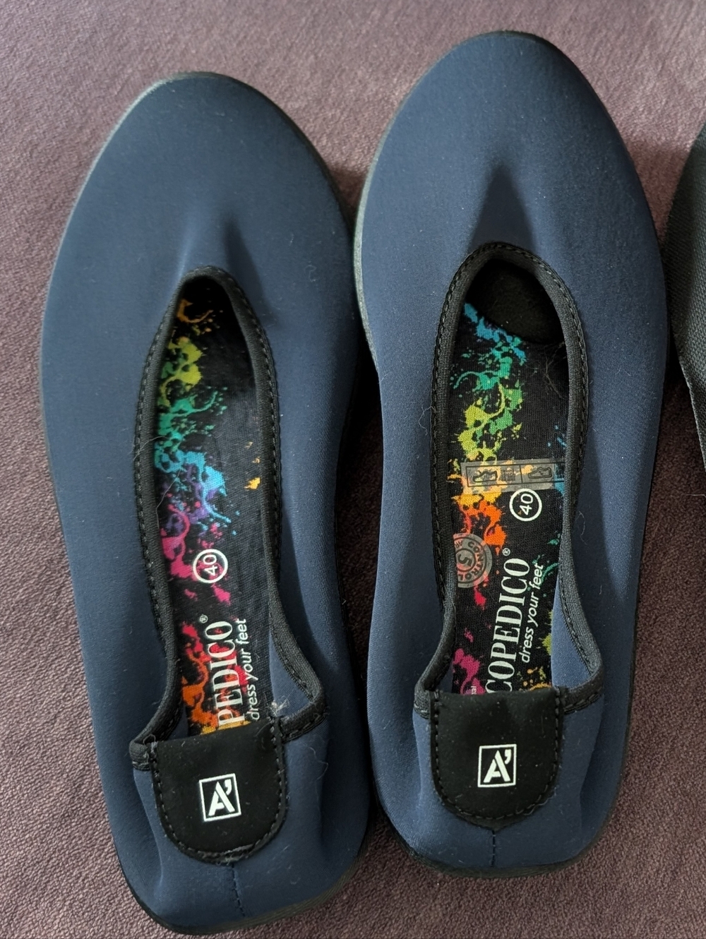 New Arcopedico Navy Flats Size 40